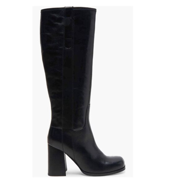 Free People Shoes - Free People Naomi Tall Leather Boots, Black, New, Size 6.5